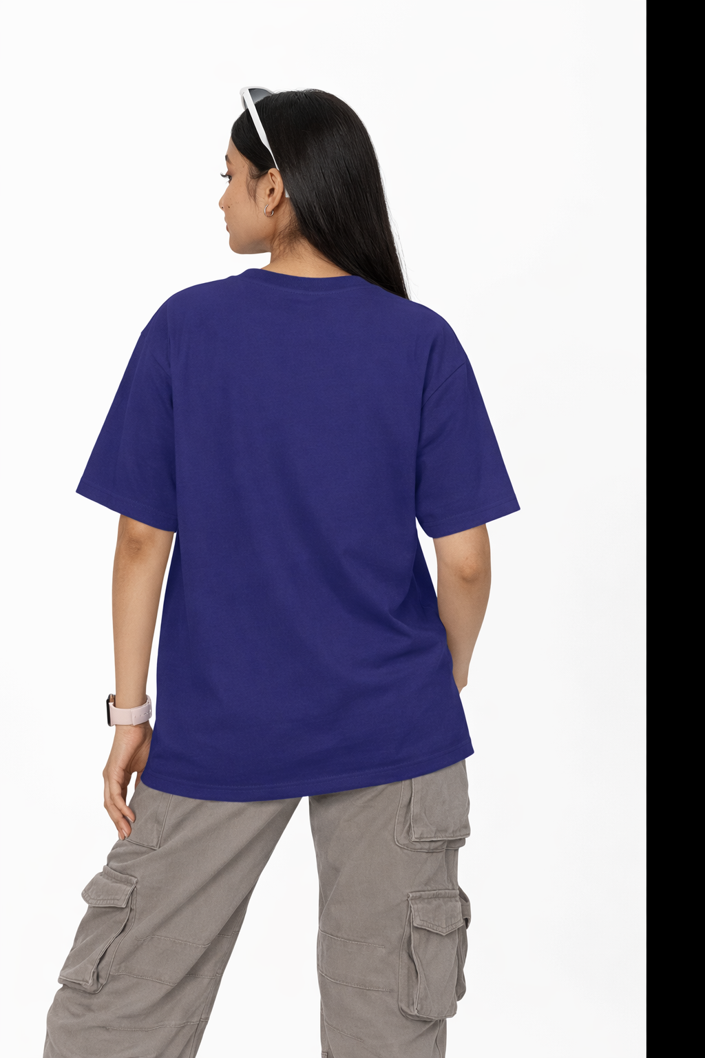Burnout Purple Oversized T-Shirt for Women – Aesthetic Streetwear Tee