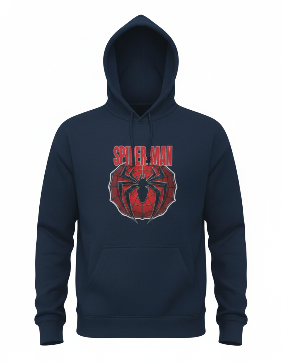 Spiderman Blue Oversized Hoodie - Drop shoulders