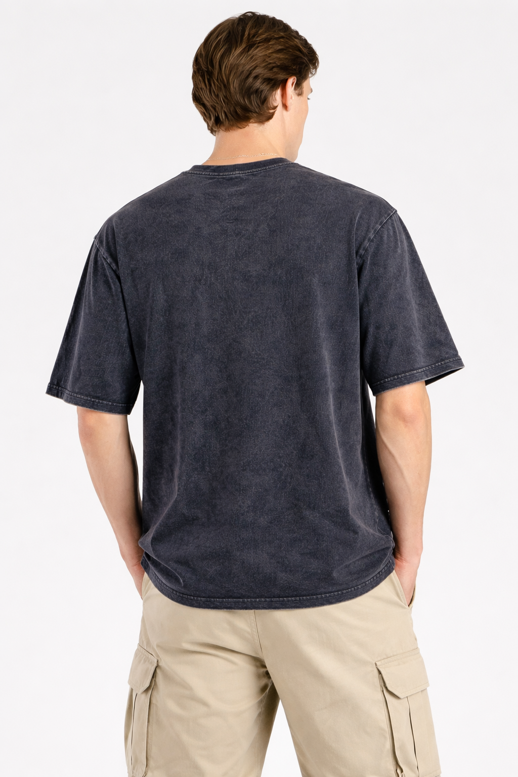 EZCOUTURE Charcoal Acid wash T-Shirt for Men | Premium Cotton Streetwear Tee