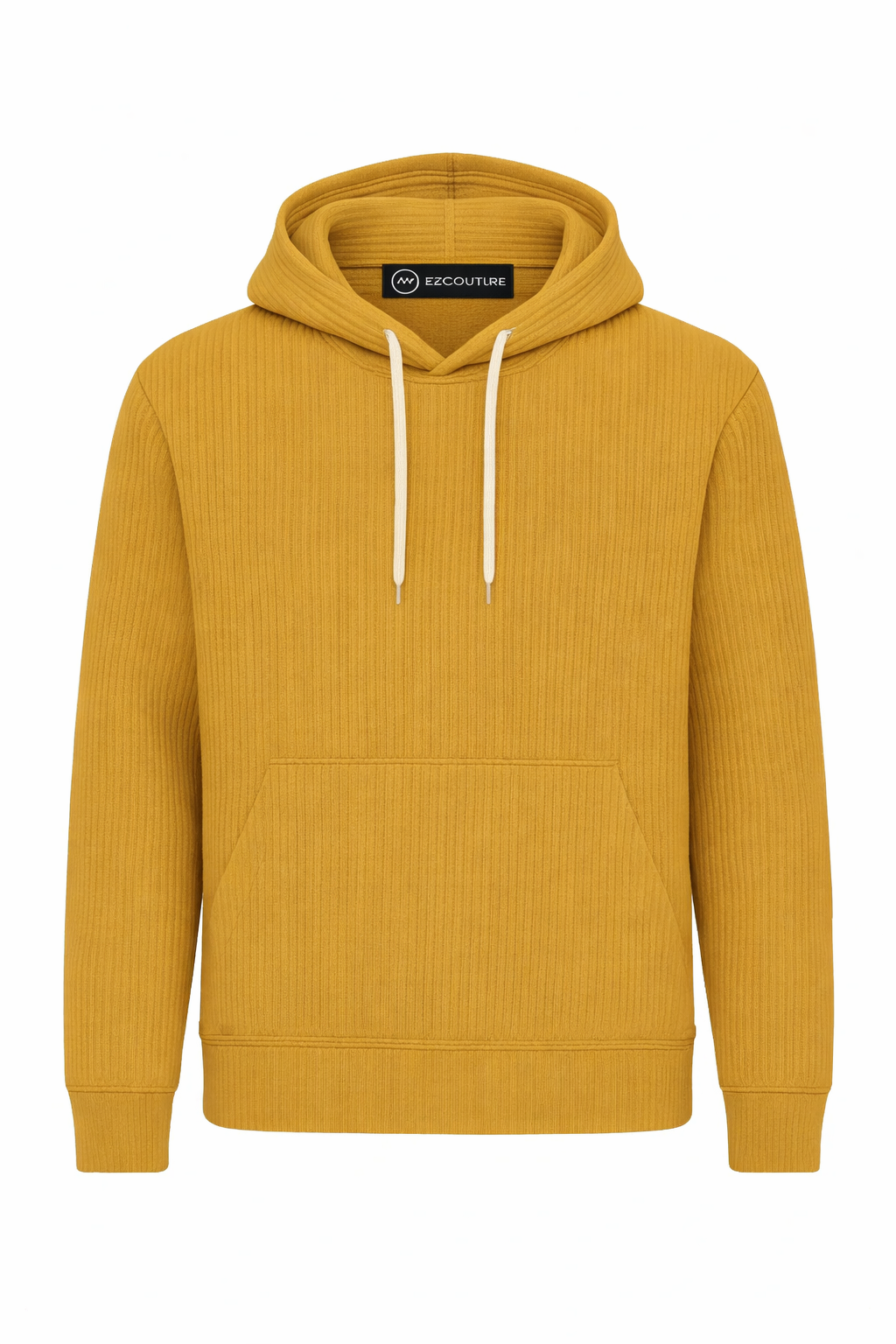 Mustard Yellow Textured Hoodies