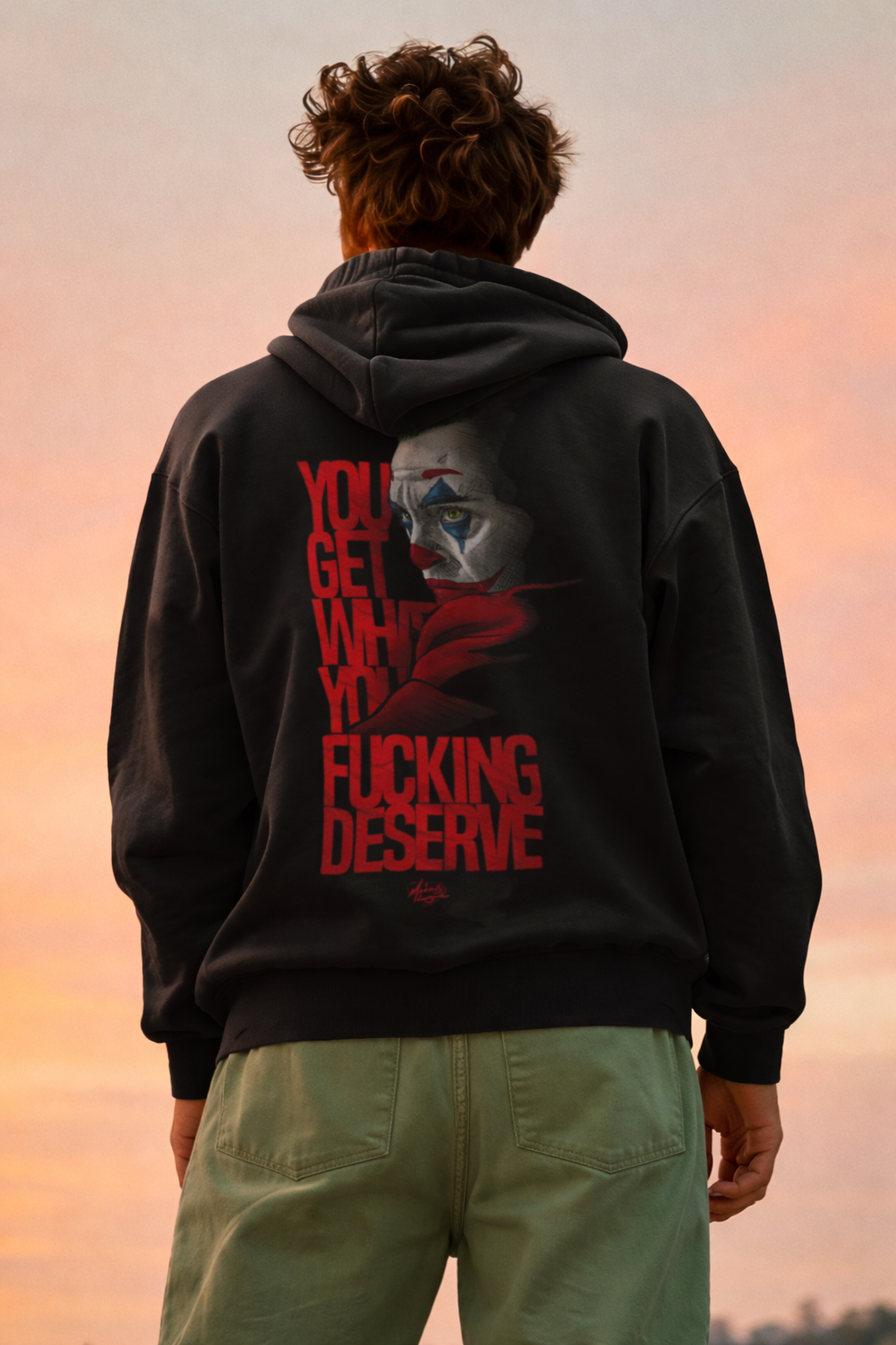 Joker Mens Oversized Hoodie