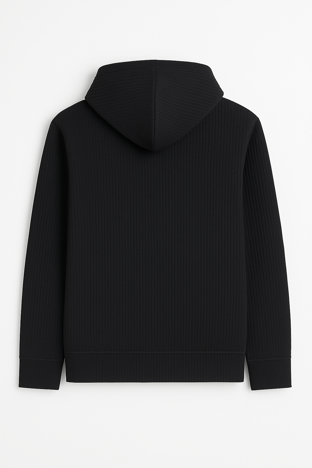 Black Textured Hoodies