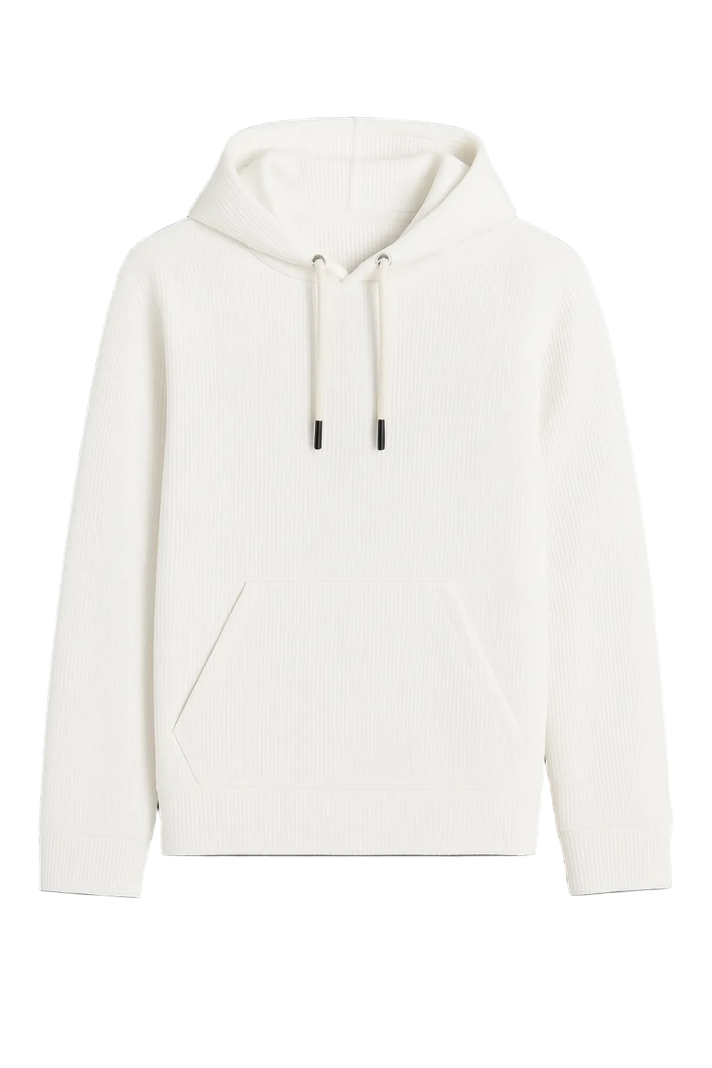 White Textured Hoodies
