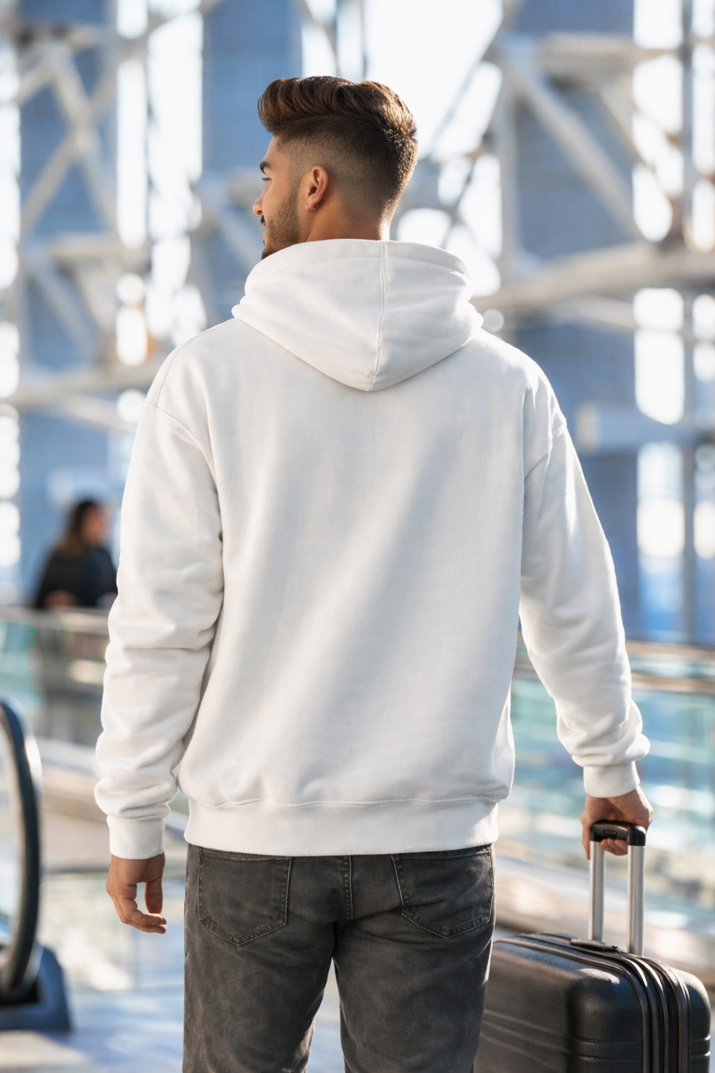 Spiderman White Oversized Hoodie - Drop shoulders