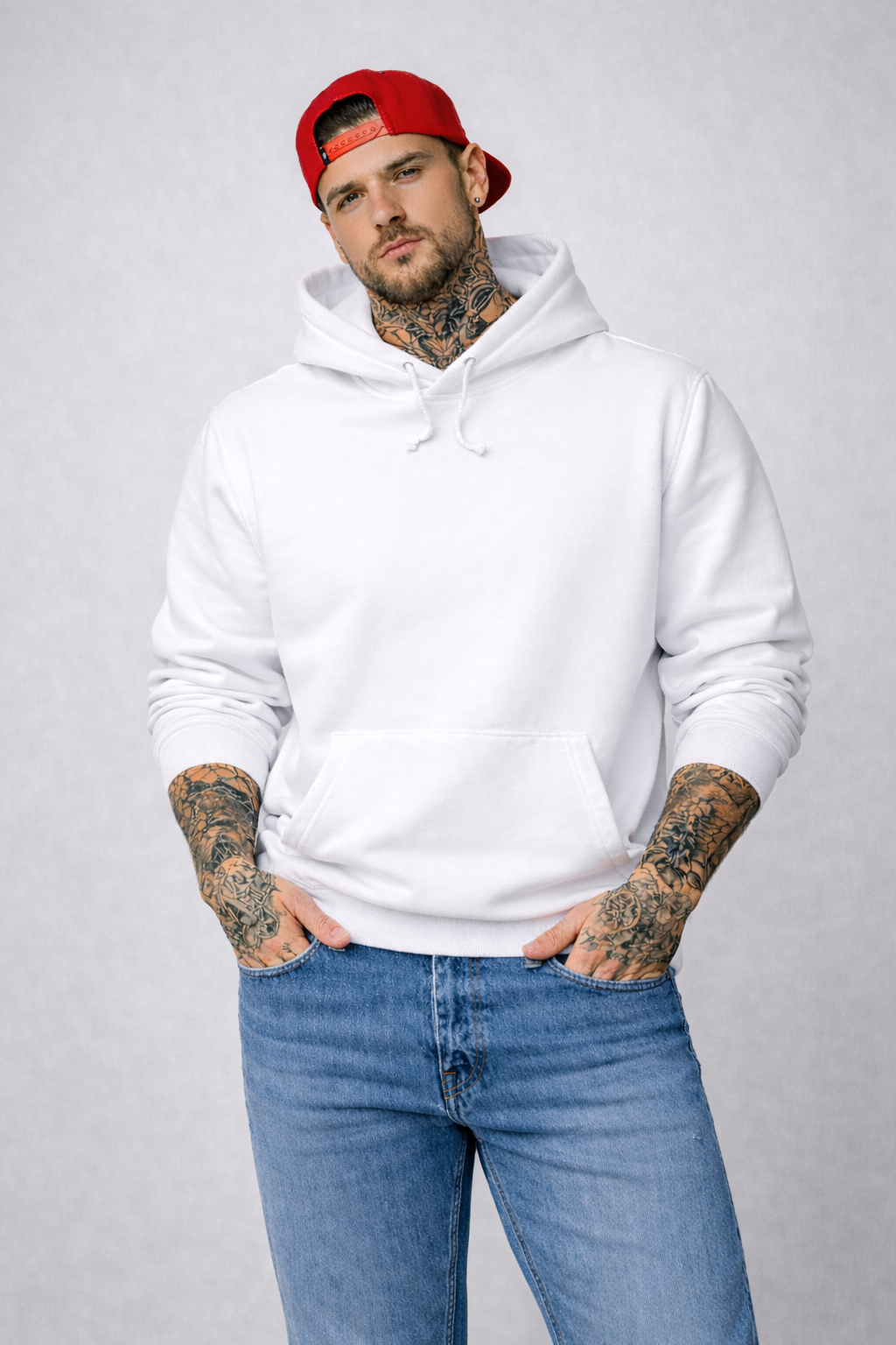White Oversized Hoodie (GSM - 320/430)