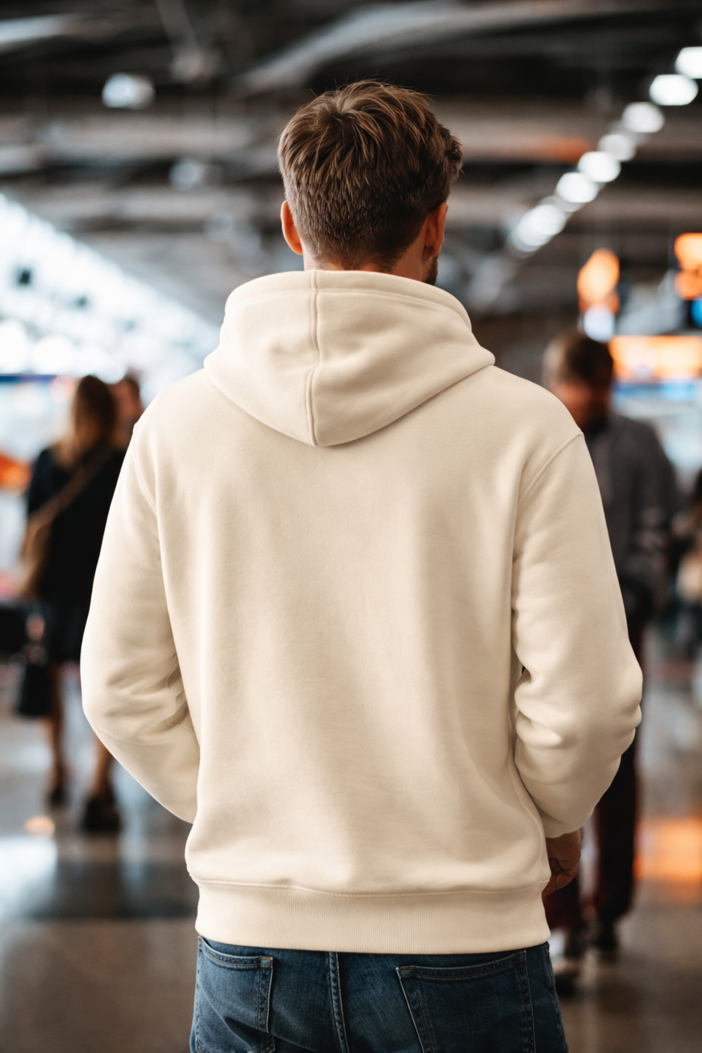 Spiderman Beige Oversized Hoodie  - Drop shoulders