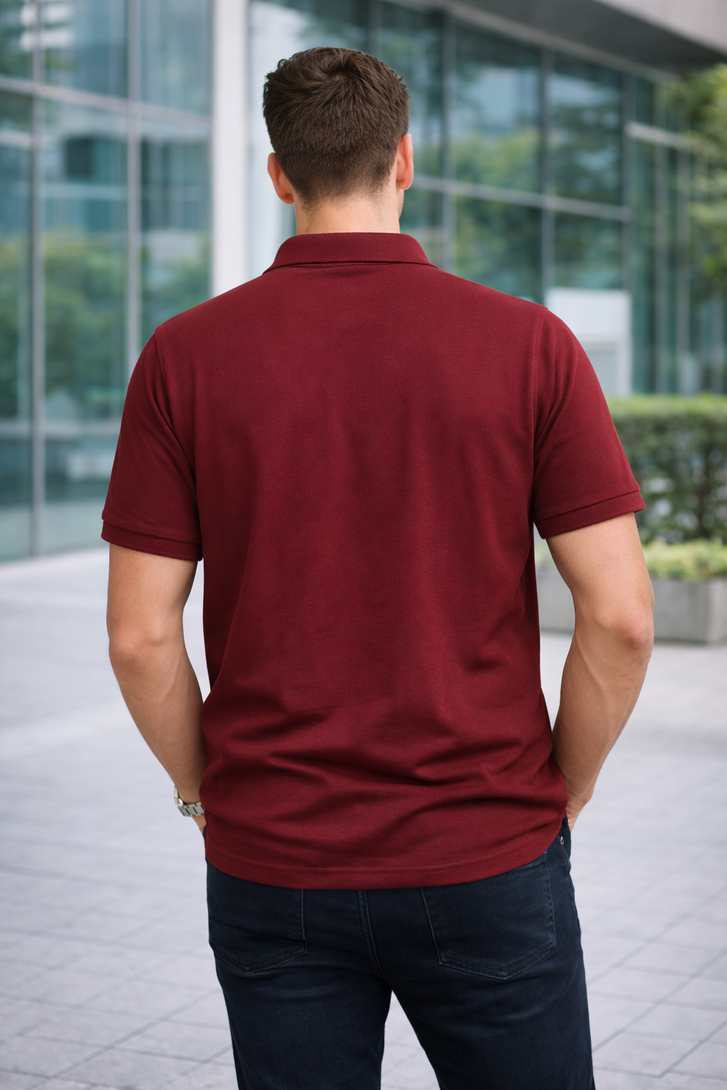 Maroon Signature Polo T-Shirt