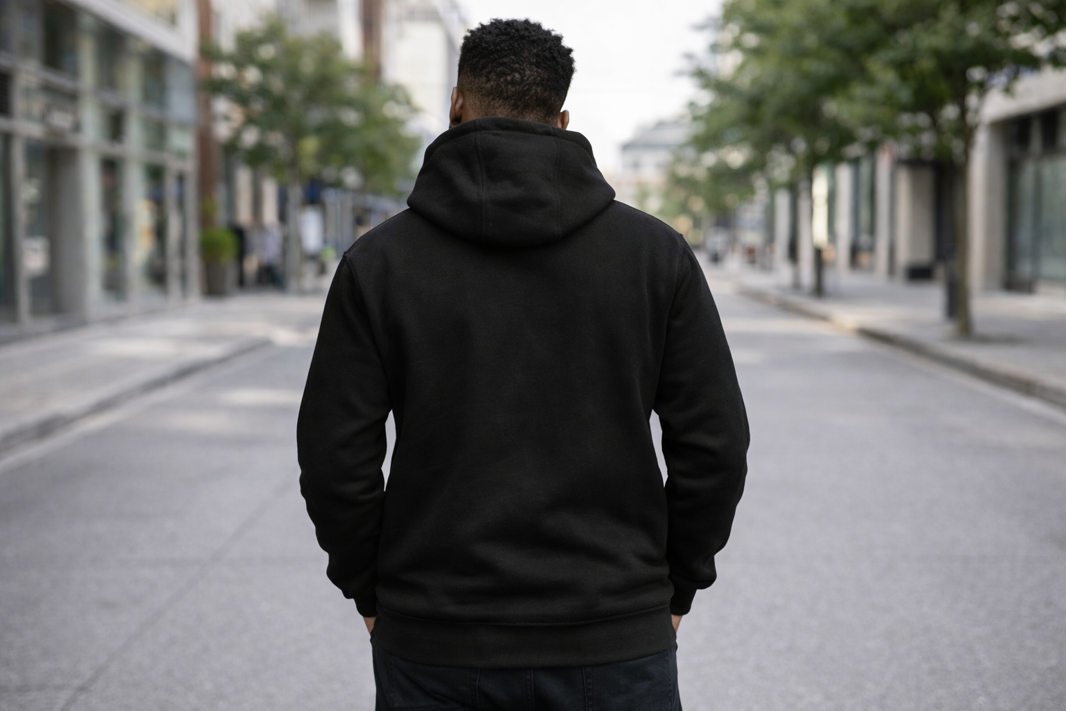 Black Oversized Hoodie - Multicolor Bar Print (GSM -320/430)