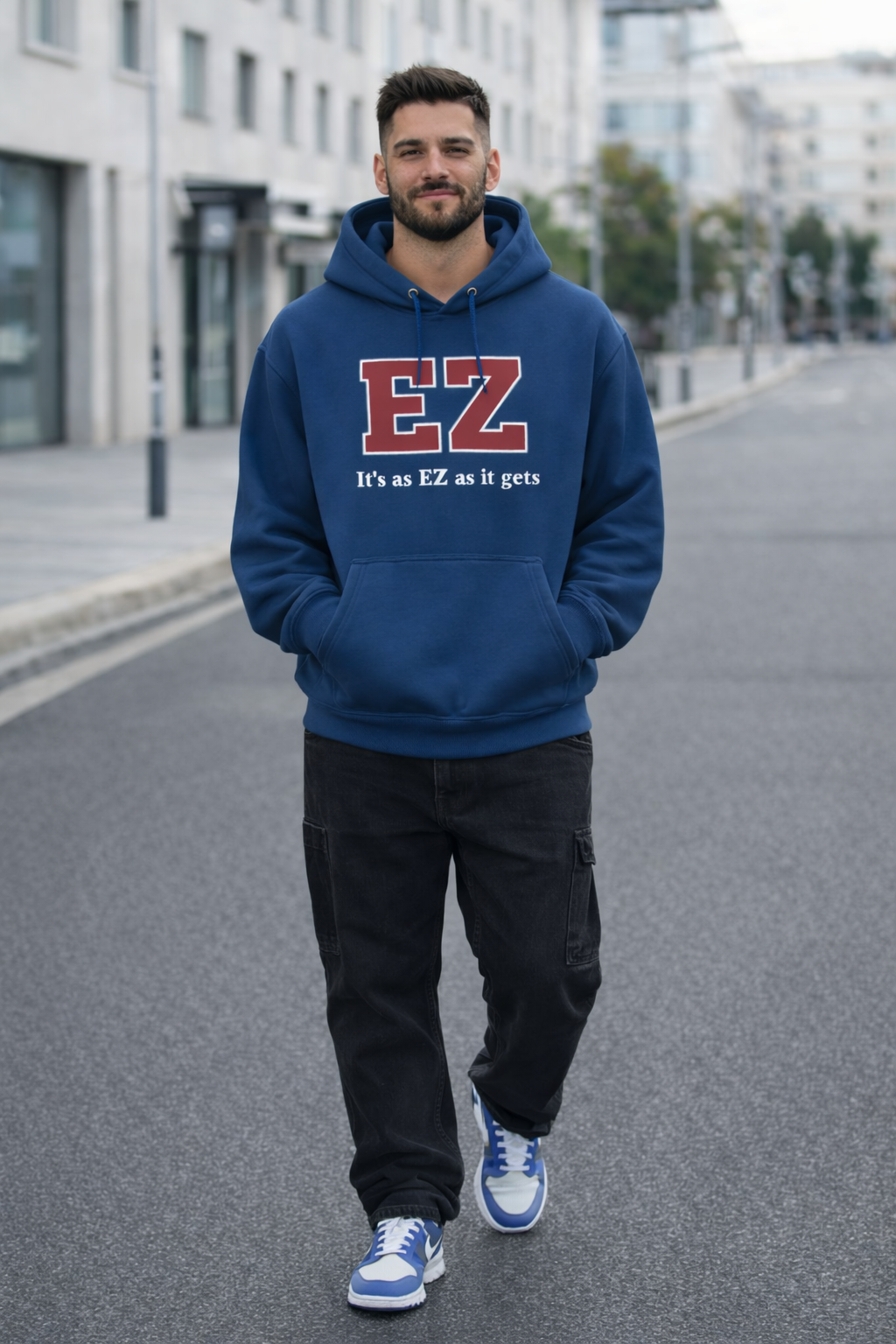 EZCOUTURE hoodie blue EZ10