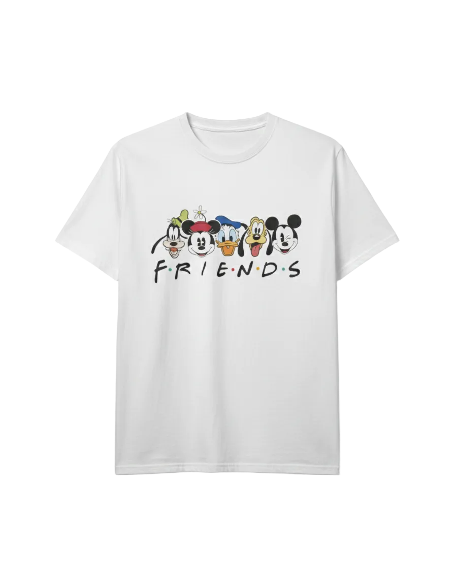 Friends Oversized Drop Shoulder White T-Shirt