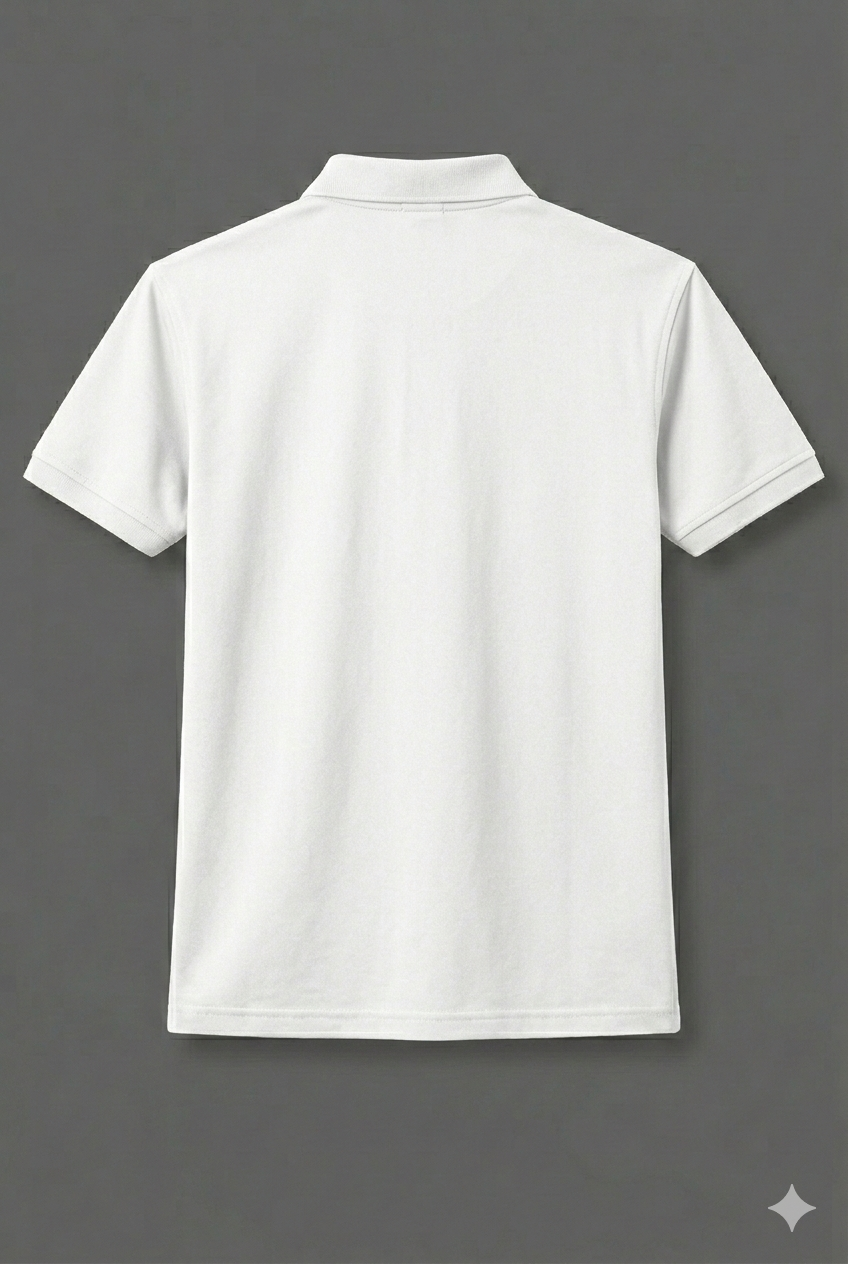 Men’s Classic Polo T-Shirt White – Premium Smart Casual Wear | 240 GSM