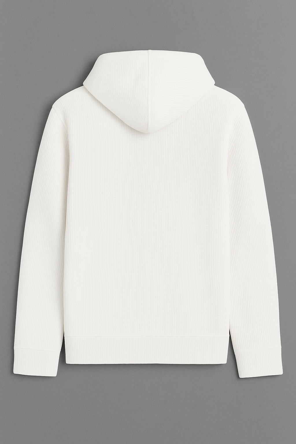 White Textured Hoodies