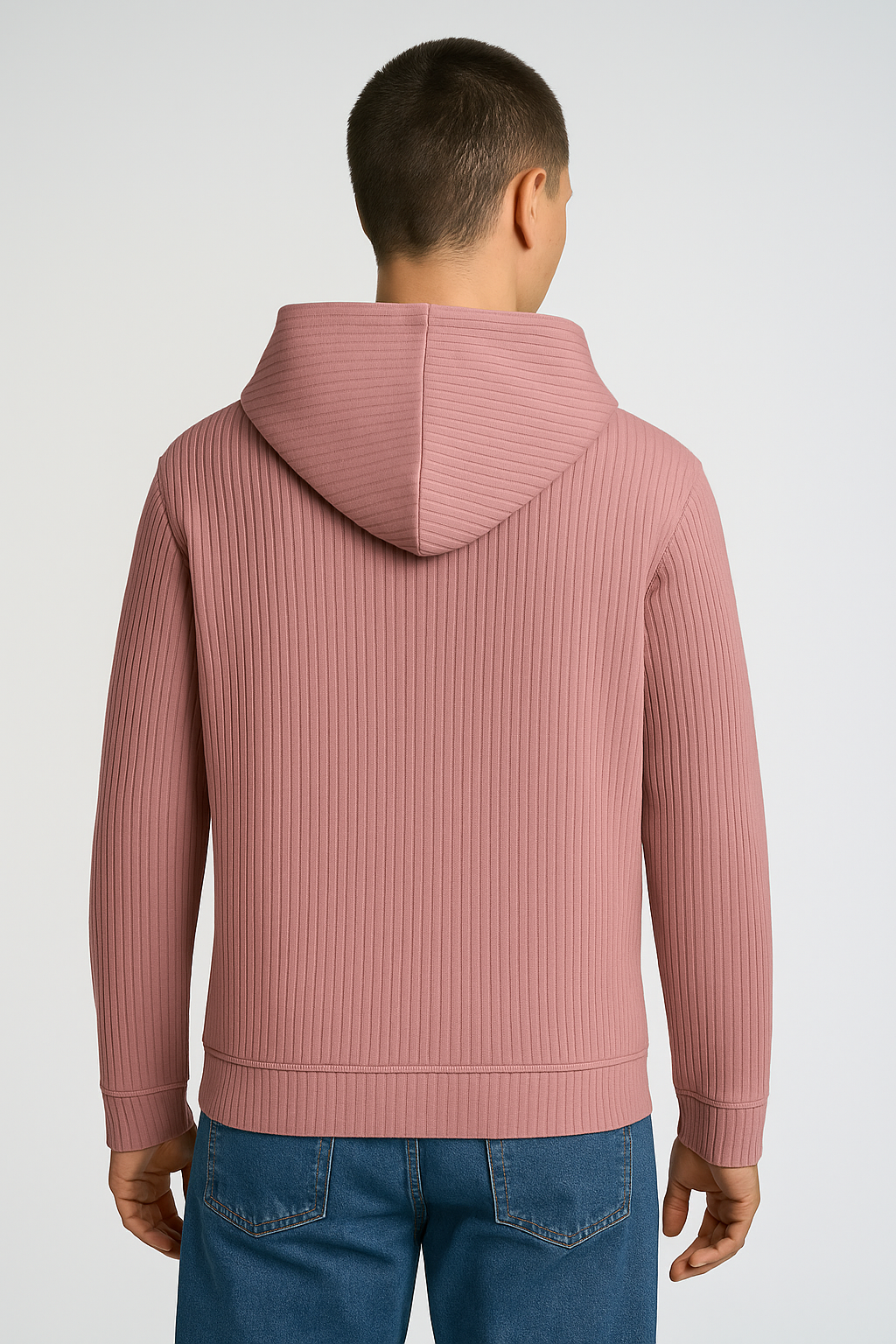 Dusty Rose Textured Hoodies