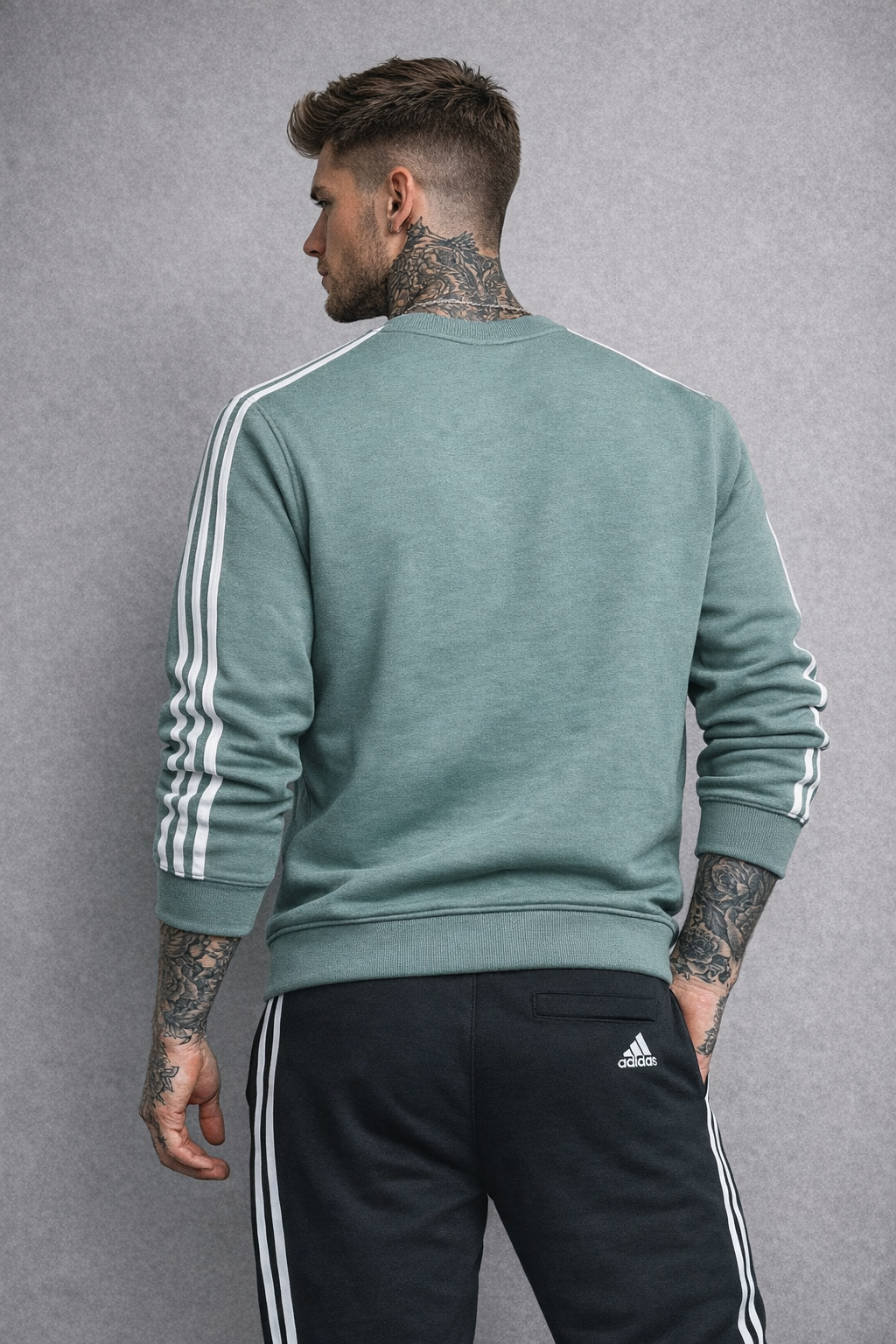 Regular Fit Green Sweatshirt