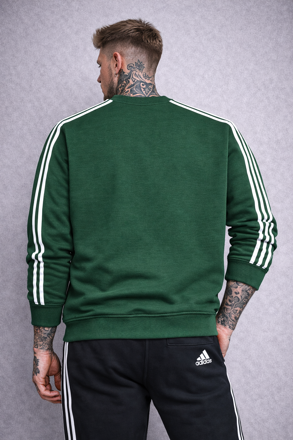 Regular Fit Dark Green Sweatshirt
