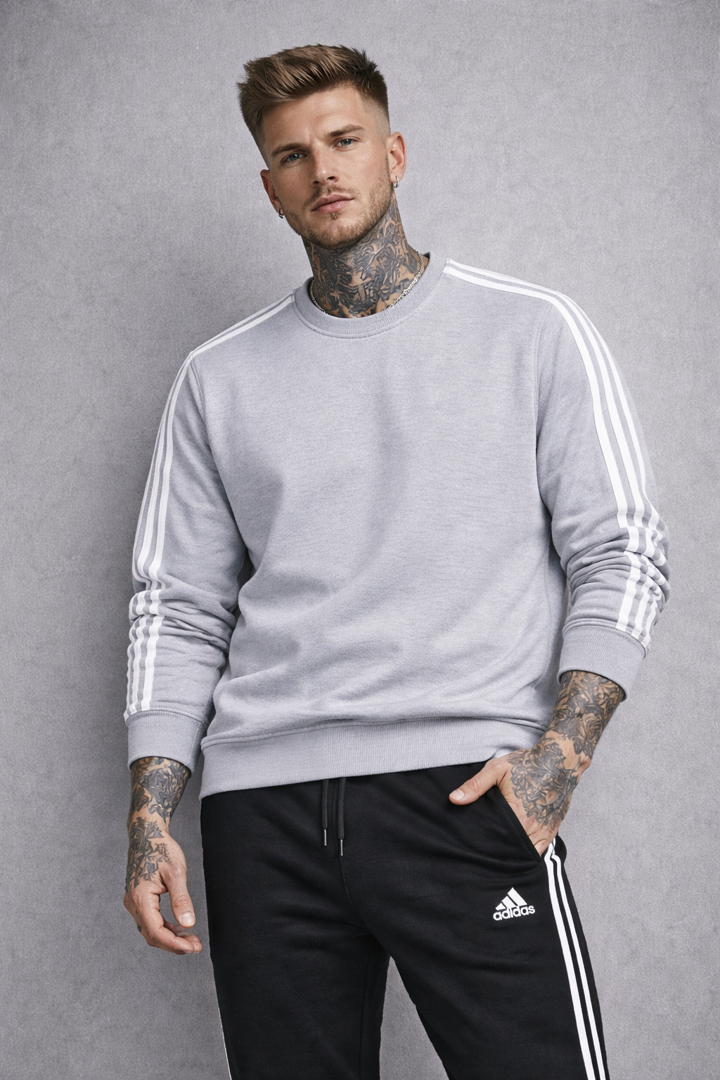 Regular Fit Light Grey Sweatshirt