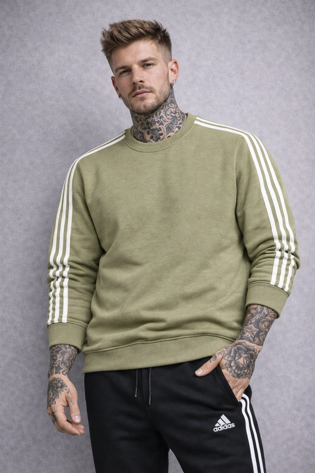 Regular Fit Light Green Sweatshirt
