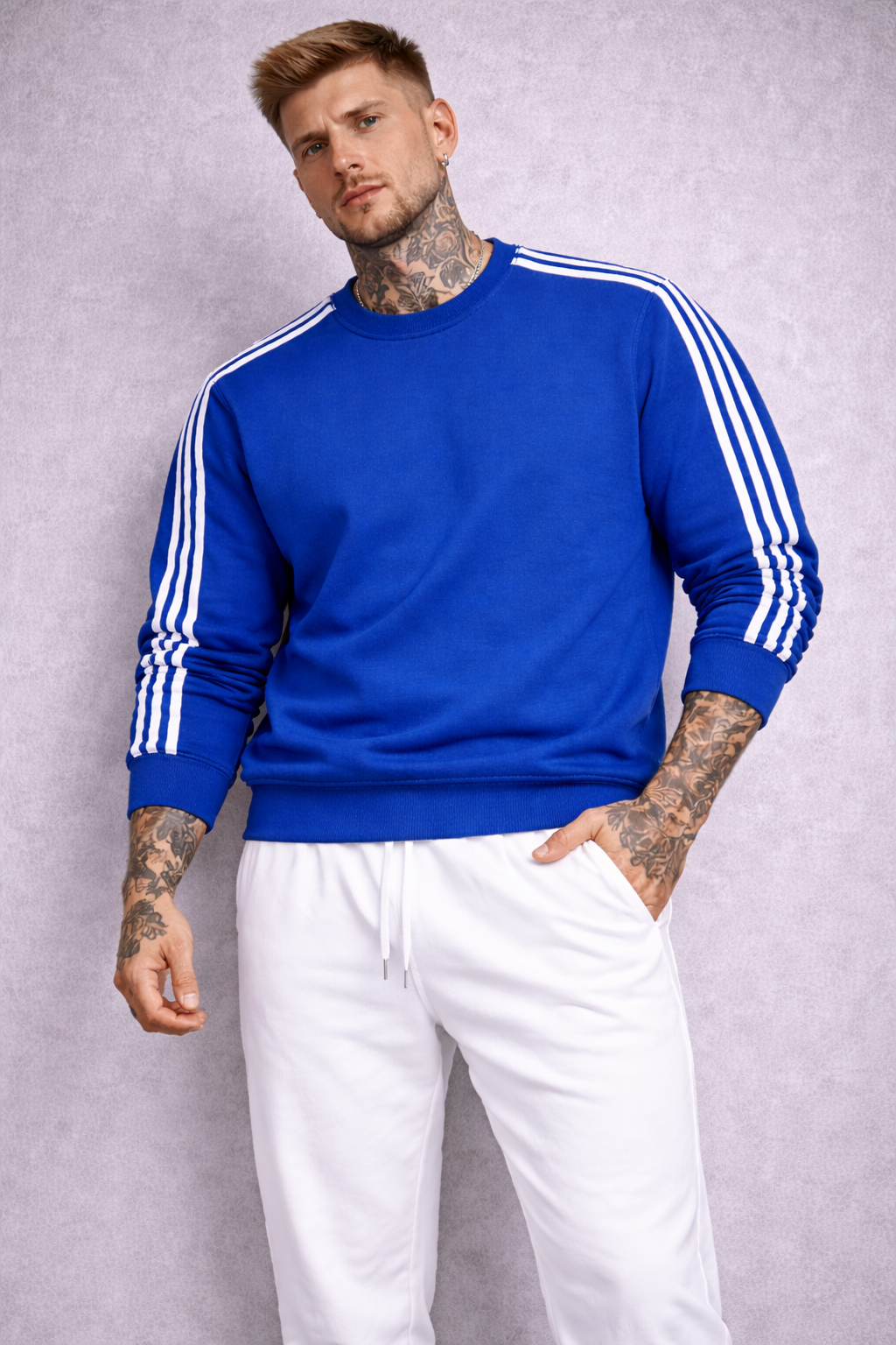 Regular Fit Blue Sweatshirt