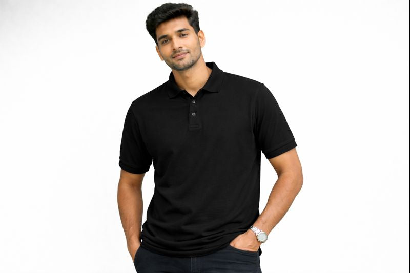 Black Signature Polo T-Shirt