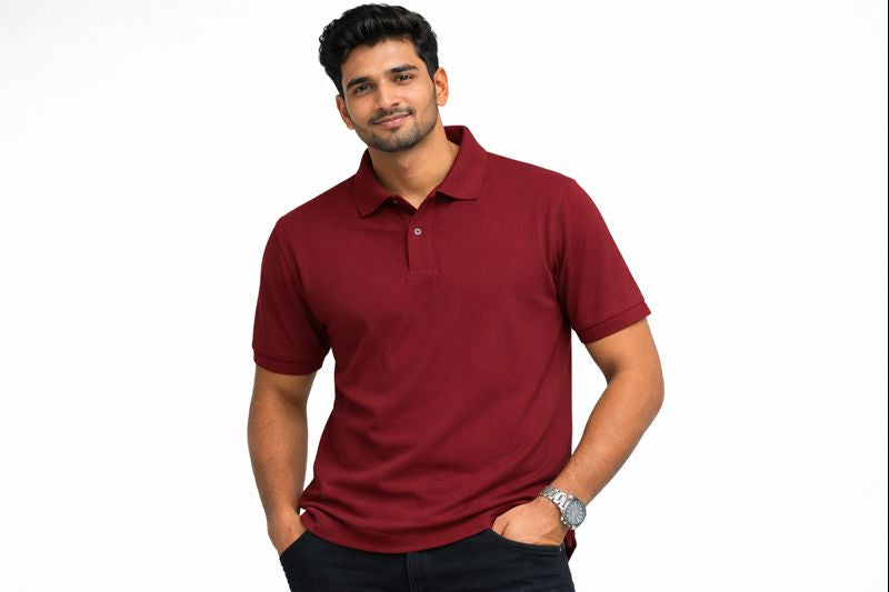 Maroon Signature Polo T-Shirt