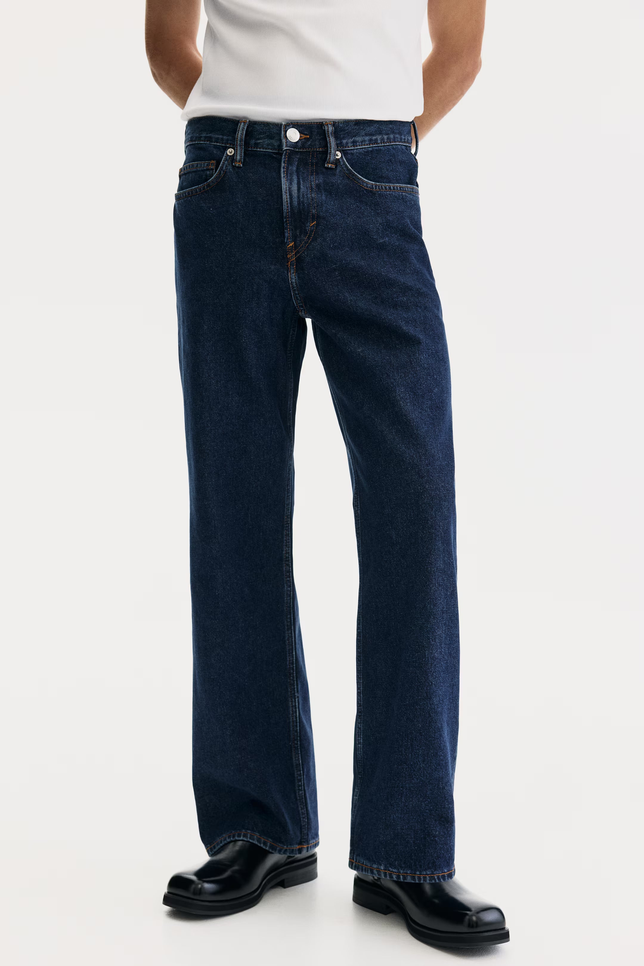 Denim Dark Blue Straight Fit Jean