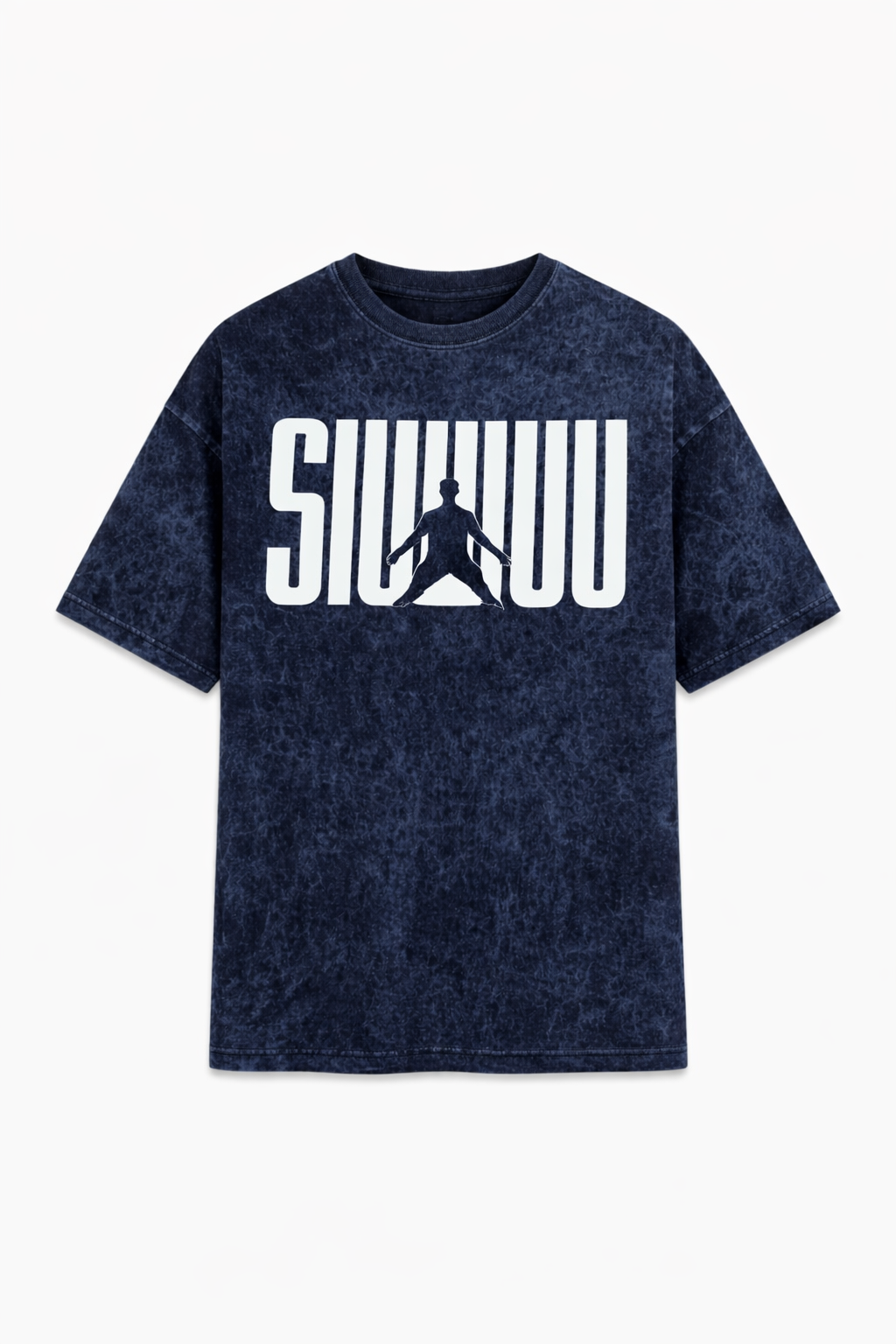 SIUUUU Oversized Acid Wash T-Shirt